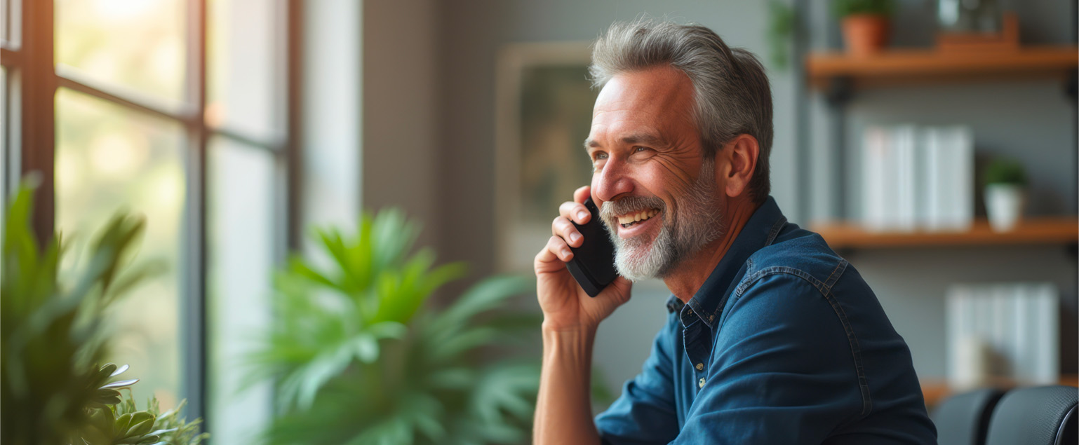 Man on phone Man on phone